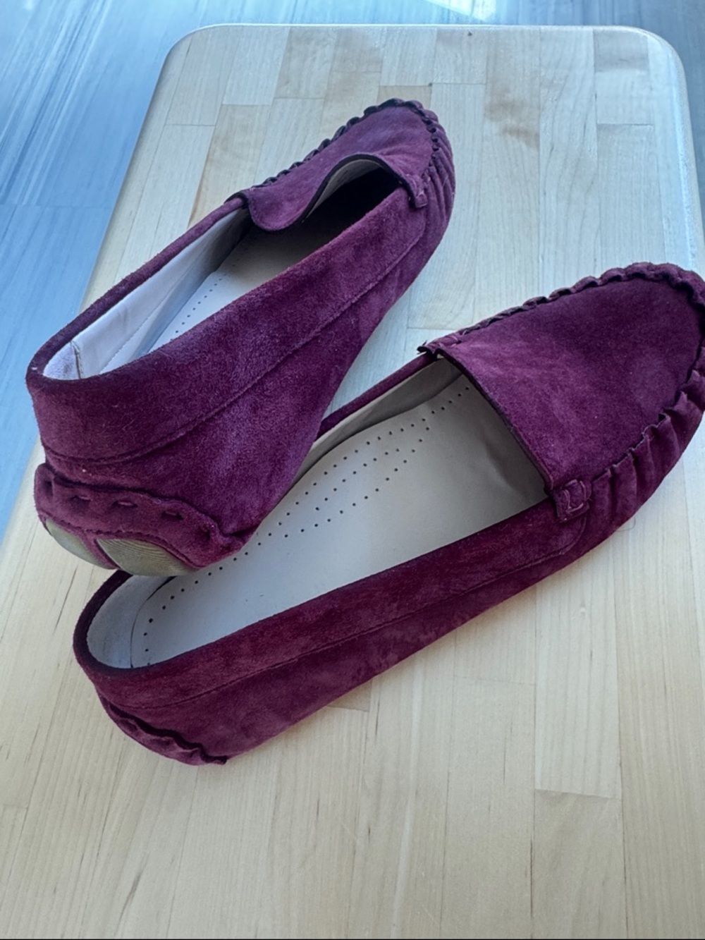 Cole Haan Burgundy Suede Moccasin Loafers